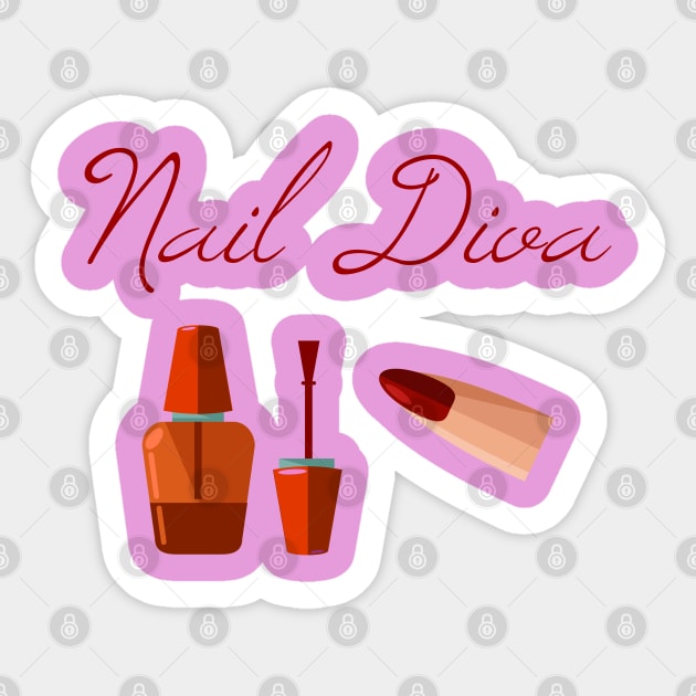 Nail Diva Sticker by C<3 Designs